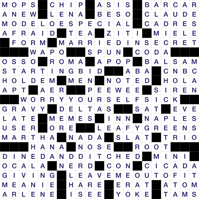 LATimes Crossword October 25, 2026